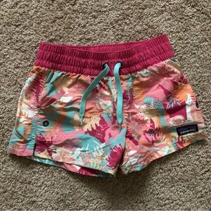 Patagonia Baggies Shorts Girls XS tropical print drawstring quick dry